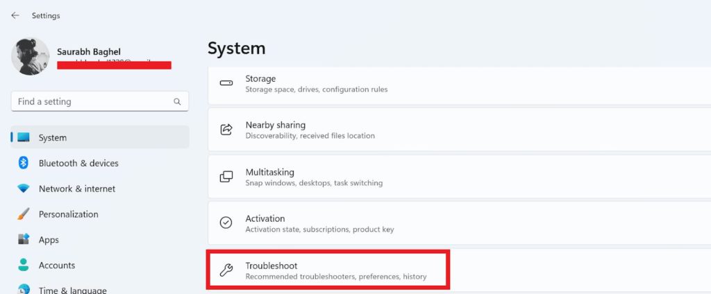 Windows Troubleshoot