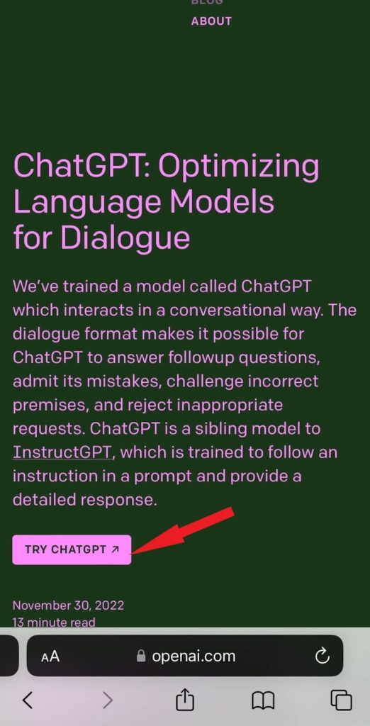 Try ChatGPT on ios