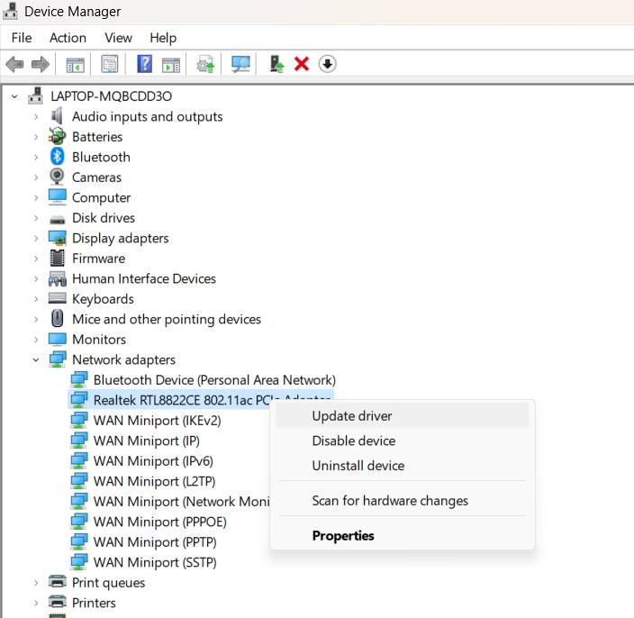 Update Network Drivers