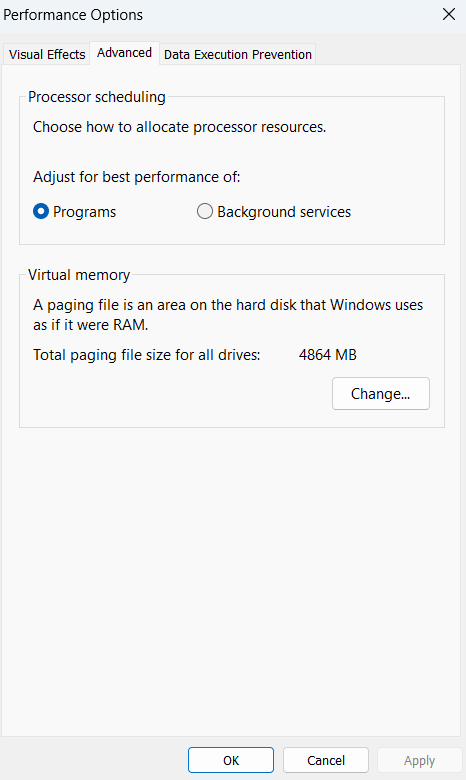 Virtual memory