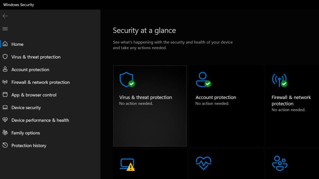 Virus & threat protection