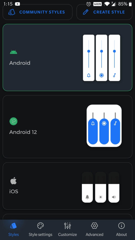 Volume Styles