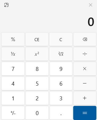 calculator window
