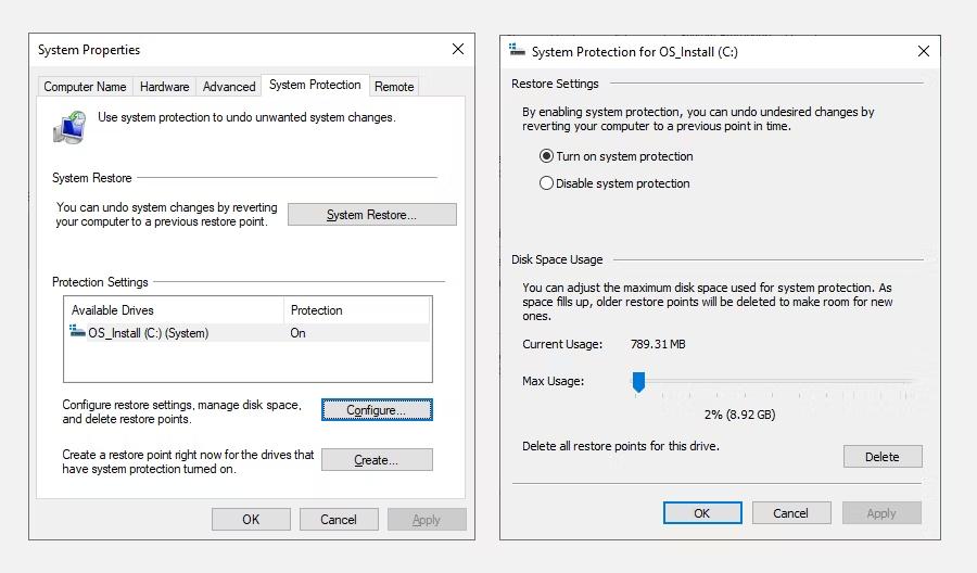 system properties