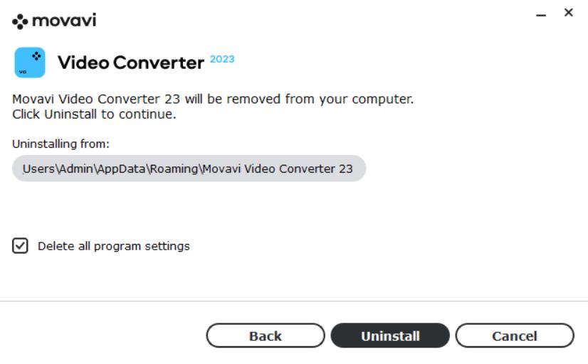 uninstall the utility