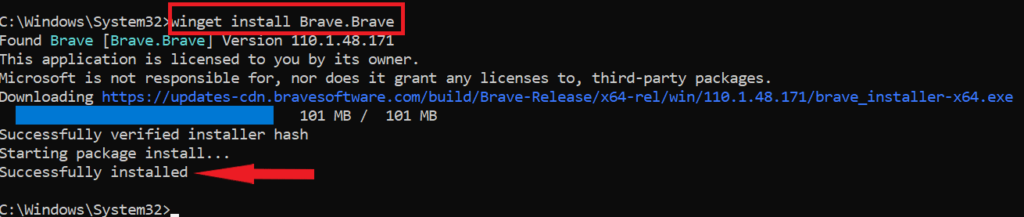 winget install