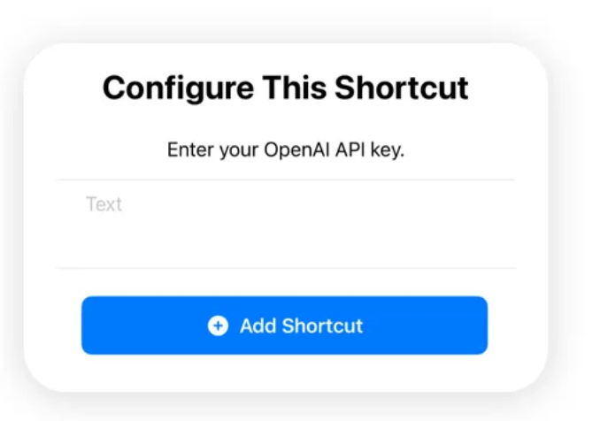 Add Shortcut button