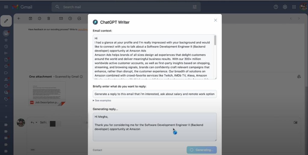 ChatGPT Writer