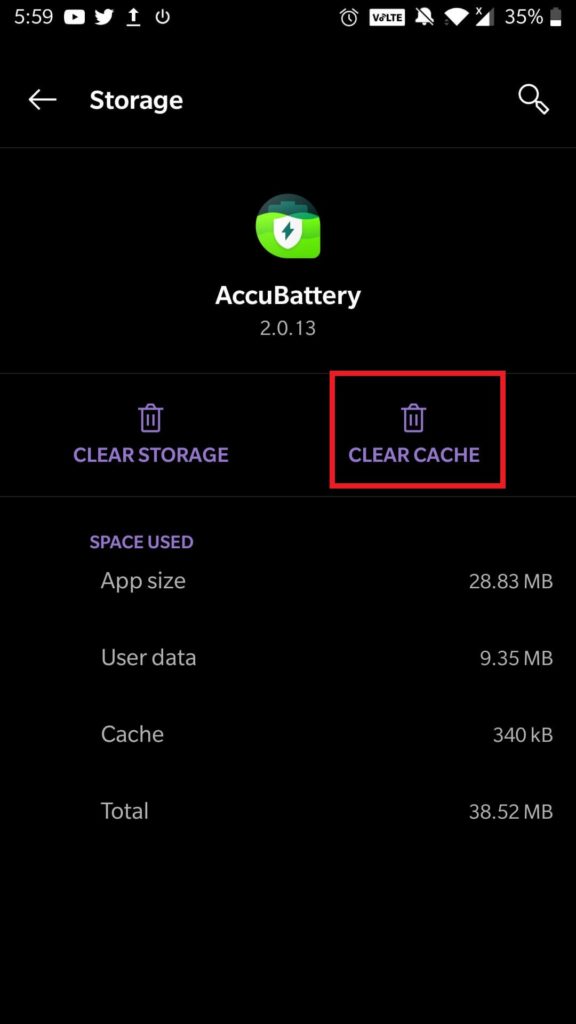 Clear Cache