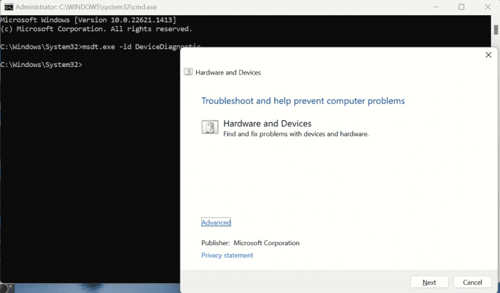 Command Prompt window