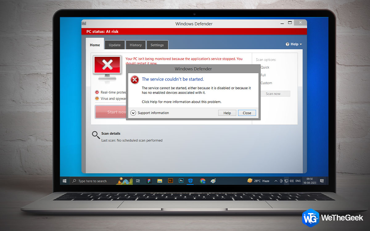 How to Fix the Windows Defender “The Service Couldn’t Be Started” Error