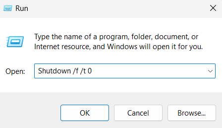 Force Shutdown