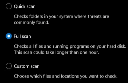 Full scan