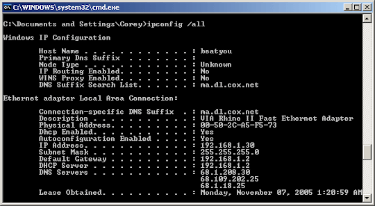 Make sure the IP address is accurate