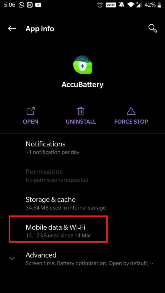 Mobile data & Wi-Fi