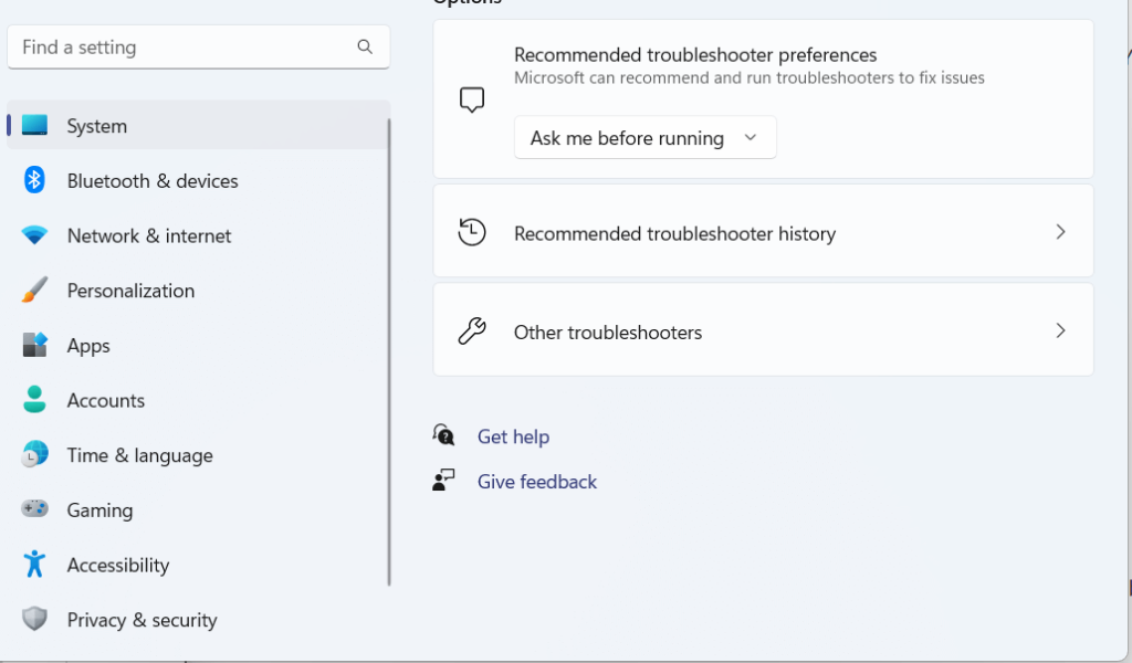 Other troubleshooters