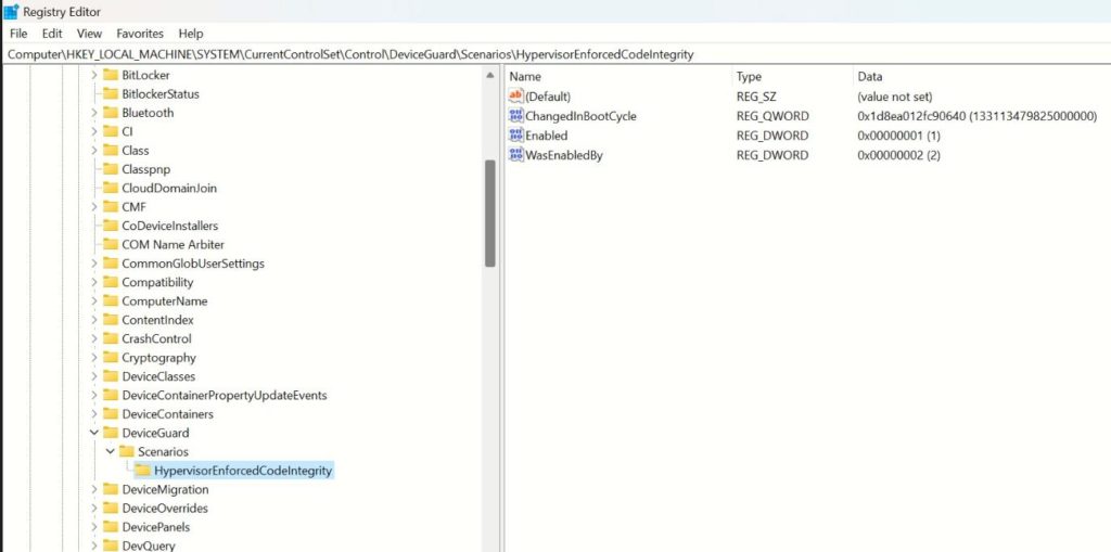 Registry Editor