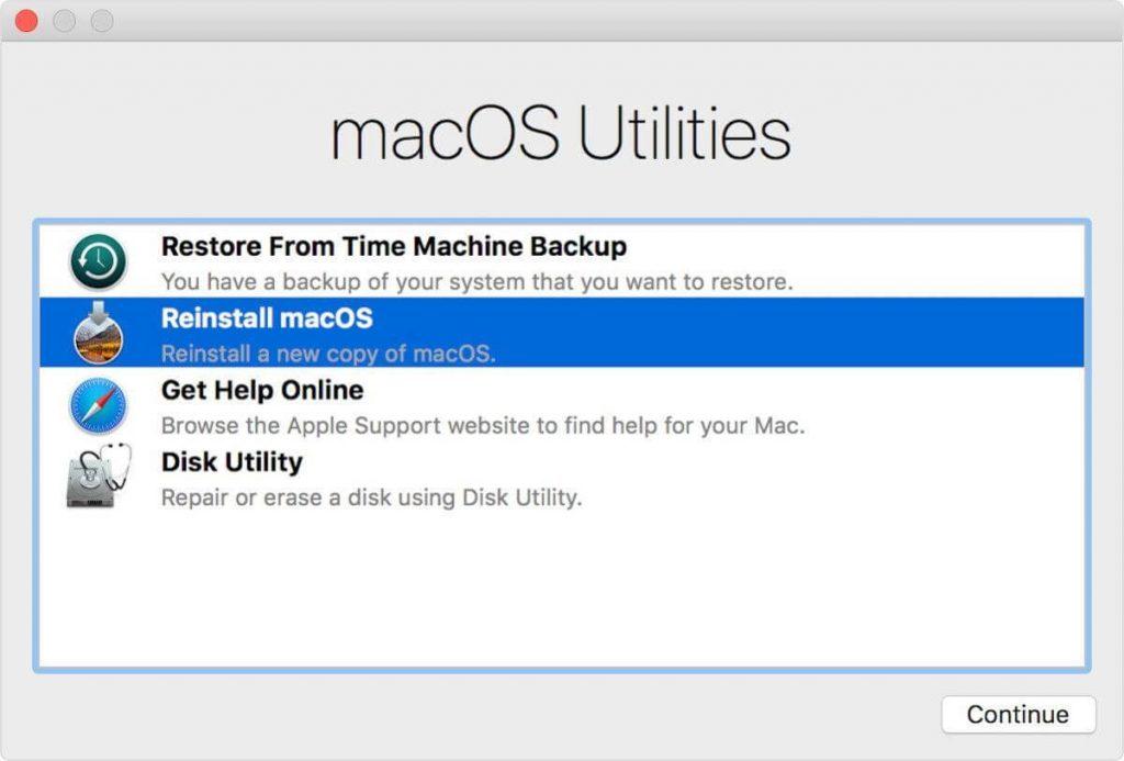 Reinstall mac
