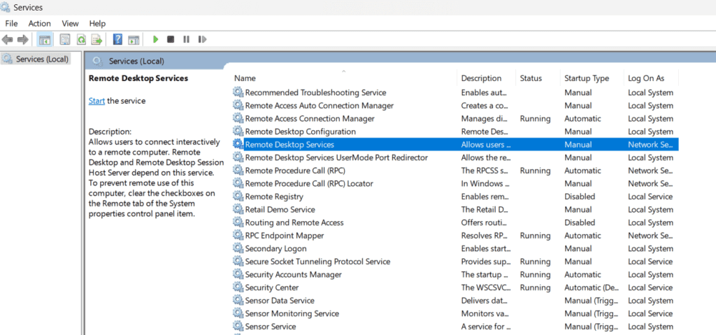 Remote Desktop Services