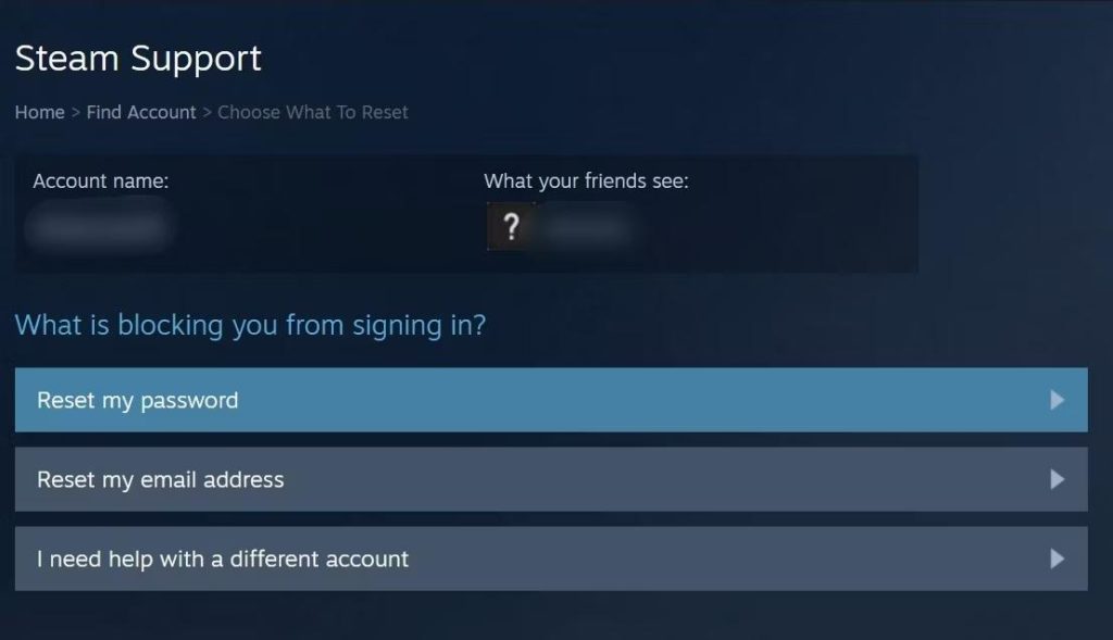 Reset my password