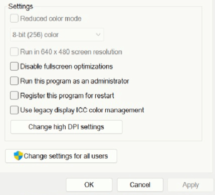 Run this program as an Administrator