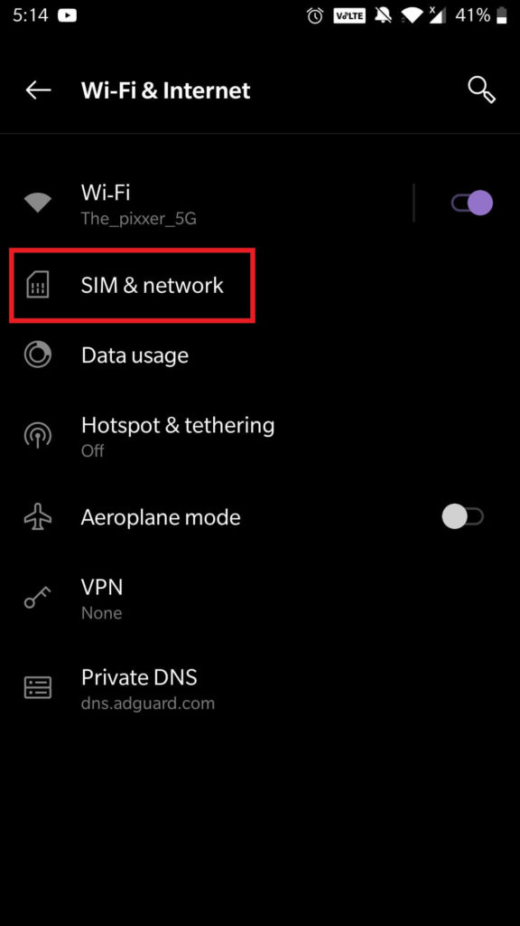 SIM & network