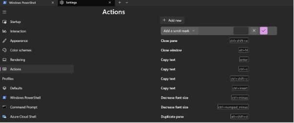 Shortcut key