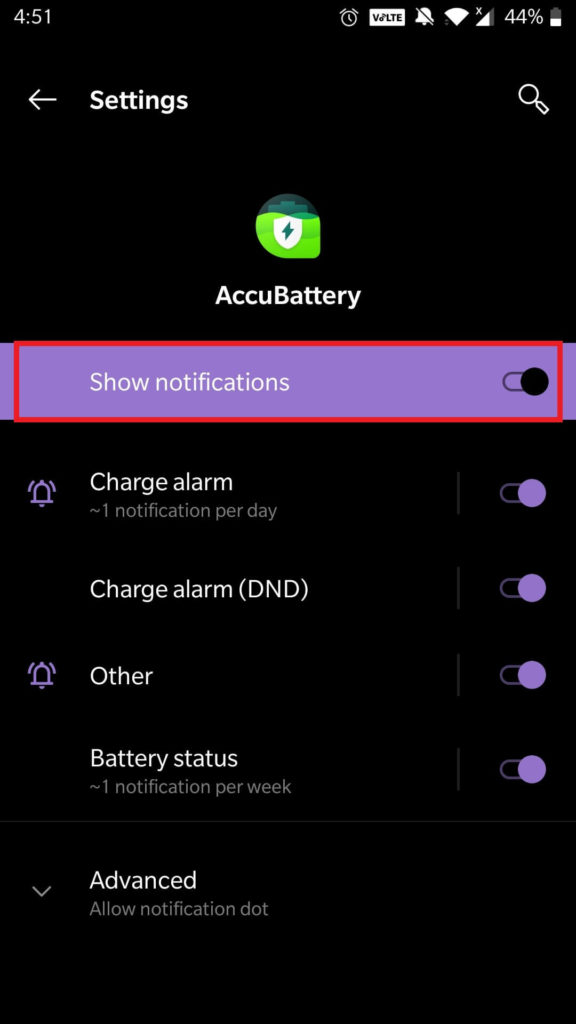 Show notifications