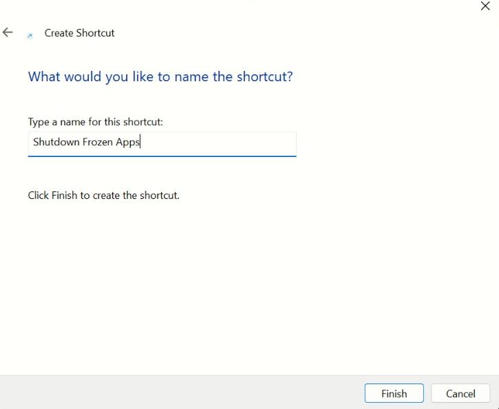 Shutdown Frozen Apps