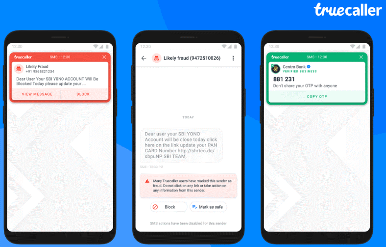 Truecaller’s SMS Fraud Protection
