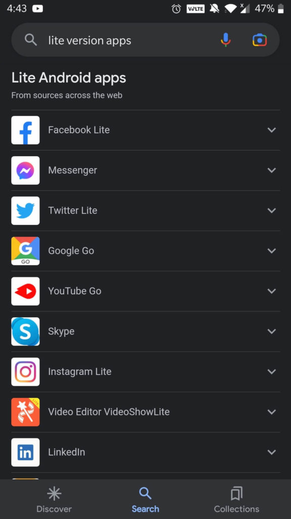 Use Lite Versions Of The Applications