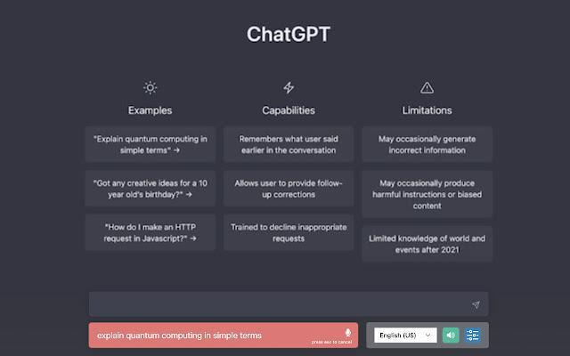 Voice control for ChatGPT