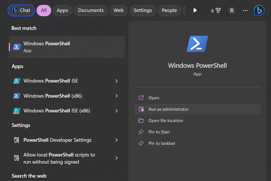 Windows Power shell