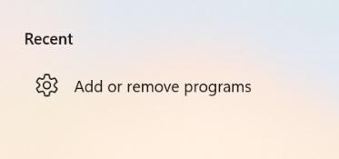 add or remove programs