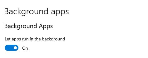 background apps