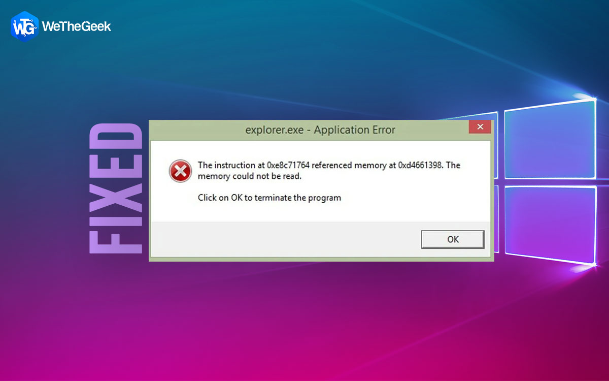 How To Fix The Explorer.exe Application Error On Windows 11/10