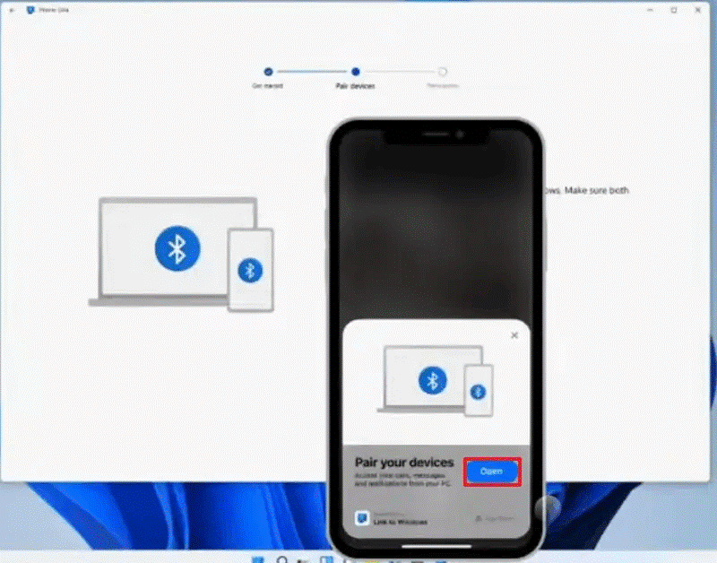 confirm the linking code