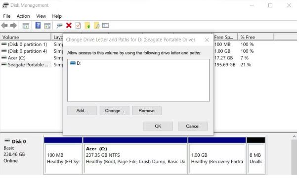 drop-down menu