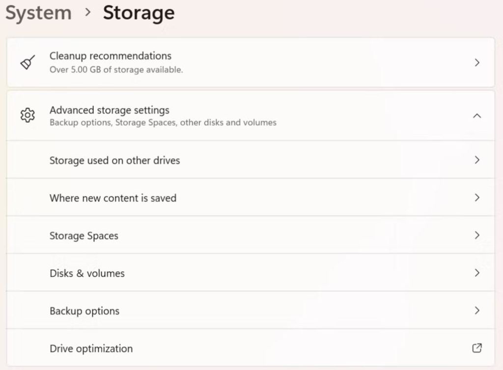 system storage