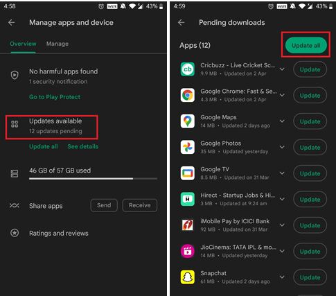 update apps