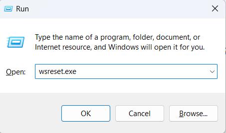 wsreset exe