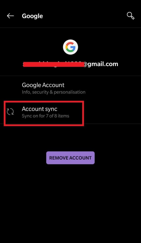 Account sync