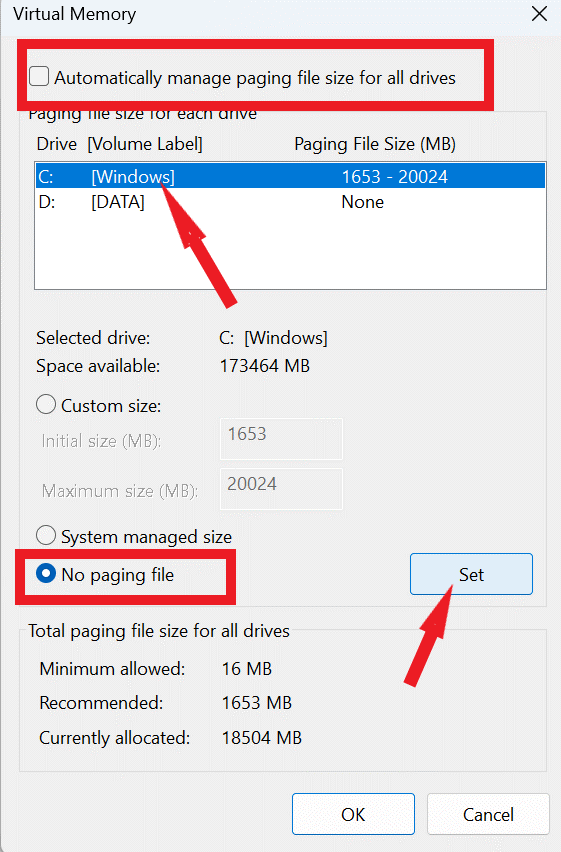 Automatically manage paging