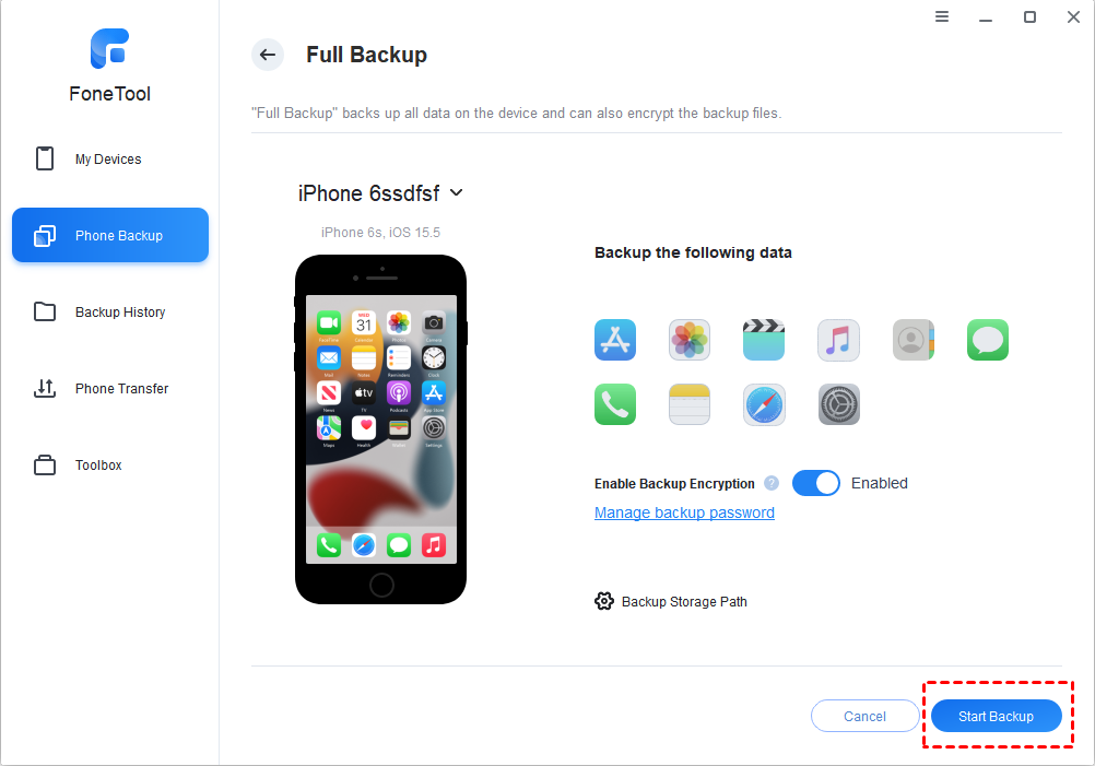 Backup everything from iPhone to PC