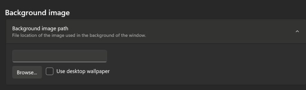 Browse option