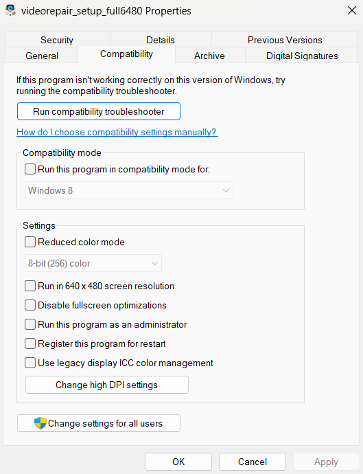 Compatibility mode