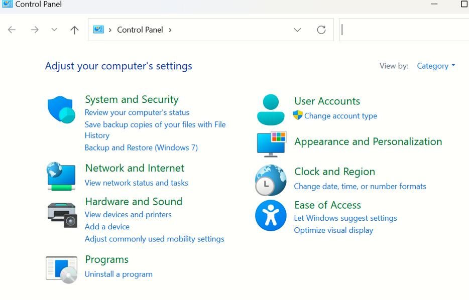 Control Panel