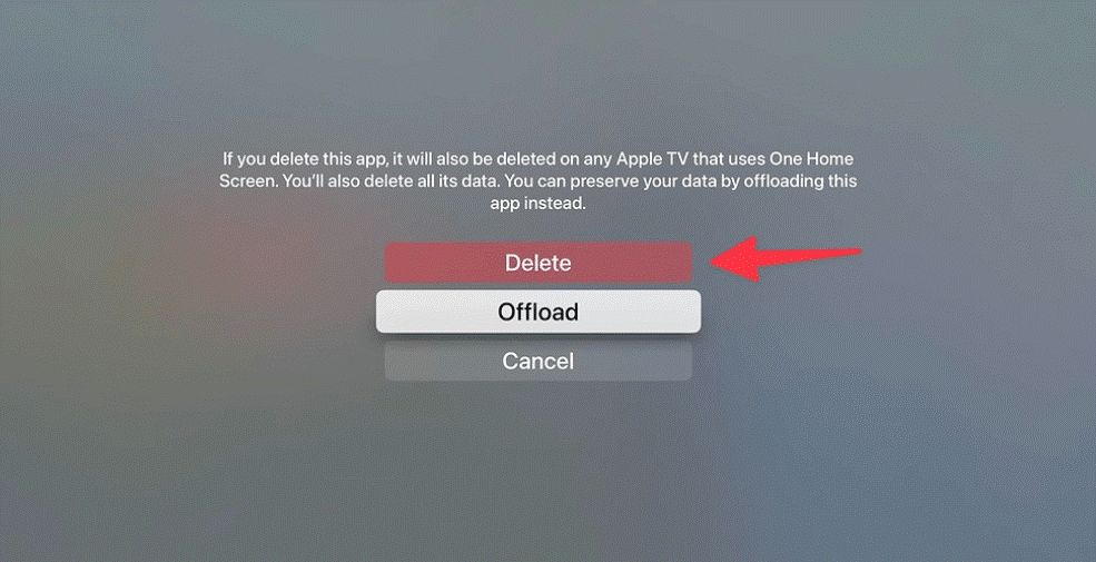 Delete to confirm the delete