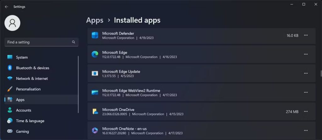 Installed Apps
