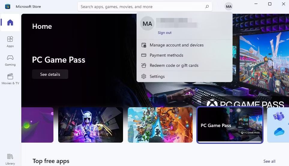 Log Out microsoft store